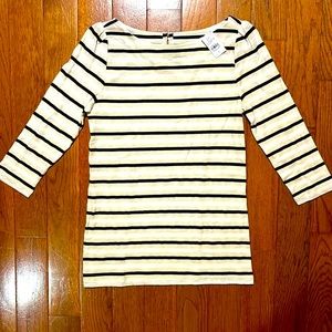NWT The Loft striped 1/2 sleeve shirt size small
